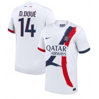 Camiseta Paris Saint-Germain Desire Doue #14 Segunda Equipación Replica 2024-25 mangas cortas